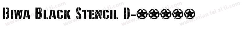 Biwa Black Stencil D字体转换